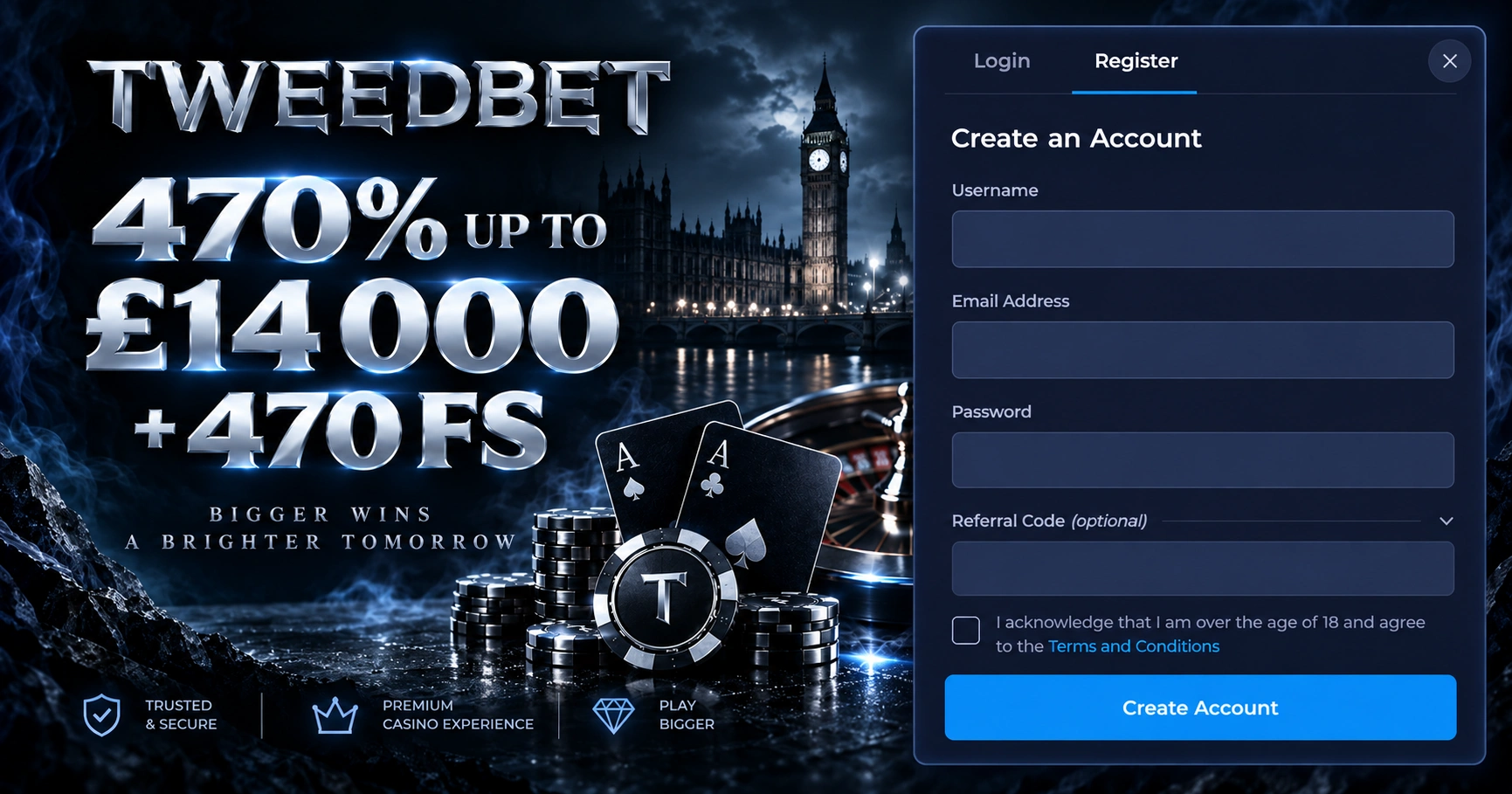 TweedBet login